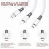 Picture of Multi USB Charging Cable 3A, 3 in 1 Fast Charger Cord Connector with Dual Phone/Type C/Micro USB Port Adapter, Compatible with Tablets Phone 12 11 Pro 8 7 6 Samsung Galaxy (4FT/2Pack Charging Only)