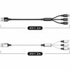 Picture of Multi USB Charging Cable 3A, 3 in 1 Fast Charger Cord Connector with Dual Phone/Type C/Micro USB Port Adapter, Compatible with Tablets Phone 12 11 Pro 8 7 6 Samsung Galaxy (4FT/2Pack Charging Only)