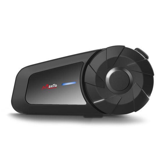 Picture of Maxto Motorcycle Bluetooth Headset, MX1 2-Riders 800M universal Intercom Communication Systems, HiFi Stereo Sound/IPX6 Waterproof/Call Music Control, Motorcycle Helmet Speaker-Intercom-Headset(1 pack)