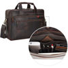 Picture of TIDING Vintage Genuine Leather Briefcase for Men 17.3 Inch Computer Bag Business Travel Messenger Bag Attache Case