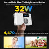 Picture of Amaran Ace 25c Pocket RGBWW LED Light, Boost Mode Up to 32W, Full-Color Mini Video Light (2,300-10,000K), 1,500 Lux@1m at 5,600K, 4500mAh Battery with PD Fast Charging for Mobile Creators (White)
