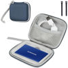 Picture of ProCase Hard Carrying Case Compatible for Samsung T7/ T7 Touch Portable SSD with 2 Cable Ties, Shockproof Travel Organizer for T7/ T7 Touch 500GB 1TB 2TB USB 3.2 External Solid State Drives -Navy