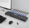 Picture of Yinker VGA KVM 8 Port, USB VGA Rackmount KVM + 8 KVM Cables + 4 USB Hubs + Wired Desktop Selector + Rack Mount Ears