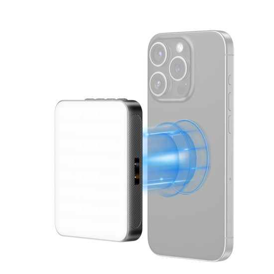 Picture of Magnetic Phone Selfie Light, 128 LED Fill Light Compatible with Magsafe iPhone, iPad, Laptop, Camera Video Light 2000mAh Recording Travel Photography