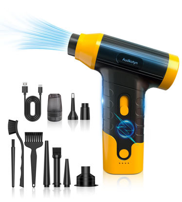 Picture of Cordless Electric Compressed Air Duster - 150000 MRP Electric air Blower for Cleaning Keyboard, PC, Cameras, Electric Air Pump for Inflatable Cushions, Air Mattress Beds, Boats, Swimming Ring