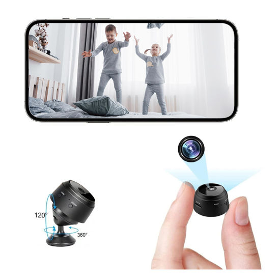 Picture of ZMDCAM Hidden Spy Camera for Home Use, Mini Security Wireless WiFi Camera, HD 1080P Indoor/Outdoor Night Vision Nanny Cam for Baby, Pets, Compatible with Smartphone, Tablets(Video Only)