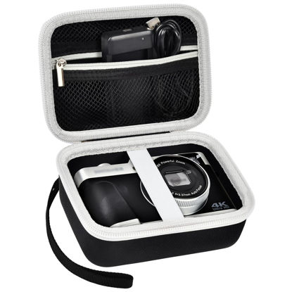 Picture of Hard Case Compatible with Sony ZV-1/ ZV-1F/ ZV-1 II Digital Camera，Portable Camera Storage Cover for ToAuite for Lecnippy for Bifevsr for Lecran 4K 5K Digital Camera-Black Bag+Grey Zipper(Box Only)