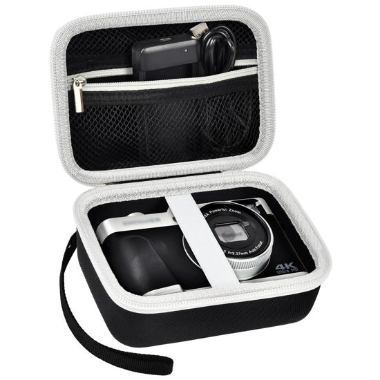 Picture of Hard Case Compatible with Sony ZV-1/ ZV-1F/ ZV-1 II Digital Camera，Portable Camera Storage Cover for ToAuite for Lecnippy for Bifevsr for Lecran 4K 5K Digital Camera-Black Bag+Grey Zipper(Box Only)