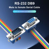 Picture of JSADZKJD DB9 Serial Extension Cable RS232 DB9 Male to Female Straight Through Serial Cable DB9 9-Pin COM Port Serial Cable for PC Modem PDA 1.6FT/50CM (Male to Female DB9 Connector)