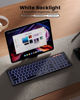Picture of ProtoArc Backlit Foldable Keyboard, XK01 Plus Folding Portable Bluetooth Keyboard for Travel, True Full Size External Wireless Keyboard with Backlight for iPad Tablet Smartphone Laptop - Black