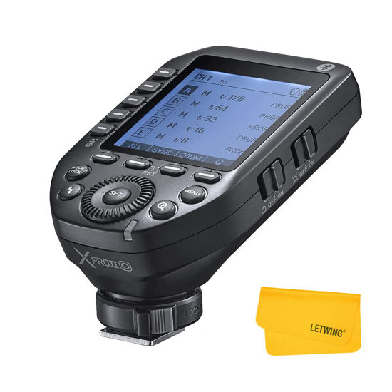 Picture of Godox XProII-O XProIIO TTL Wireless Flash Trigger Transmitter, 2.4G Wireless HSS 1/8000S, Bluetooth Connection, Smart and Portable Large Screen Flash Trigger Compatible for Olympus Panasonic Cameras