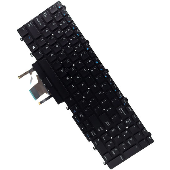 Picture of Deal4GO US-INTL Backlit Keyboard w/Stick Pointer Replacement for Dell Latitude E5550 E5570 5580 5590 5591 Precision 3510 3520 3530 7510 7520 7710 7720