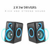 Picture of RECCAZR SP2040 Surround Computer Speakers with Deep Bass USB Wired Powered Multimedia Speaker for PC/Laptops/Smart Phone Built-in 4 Loudspeaker Diaphragm(Blue)
