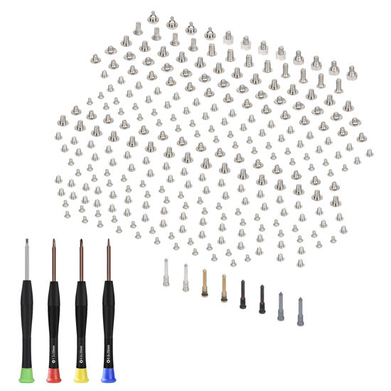 Picture of Risidamoy for iPhone 13 Mini Replacement Full Screws Set Compatible Part for iPhone 13Mini with Bottom Pentalobe Screws Repair fix Tools with 4 Screwdrivers for A2626 A2628 A2629 A2630 A2481