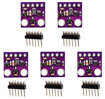 Picture of PAMEENCOS 5pcs GY-MAX30102 MAX30102 Heart Rate Click Pulse Blood Oxygen Concentration Pulse Oximetry Sensor Module (Purple Board) for Arduino