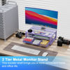 Picture of gianotter Computer Monitor Stand Riser, office organizer with Drawer, Office Organizers Storage for Classroom Office Supplies (Purple)