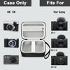 Picture of Hard Case Compatible with Sony ZV-1/ ZV-1F/ ZV-1 II Digital Camera，Portable Camera Storage Cover for ToAuite for Lecnippy for Bifevsr for Lecran 4K 5K Digital Camera-Black Bag+Black Zipper(Box Only)