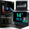 Picture of VINTEZ 14 Inch 16:9 Computer Privacy Screen Filter for Widescreen Monitor and Laptop - Anti-Glare - Anti-Scratch Protector Film - Data Confidentiality Shield [2 Pack]