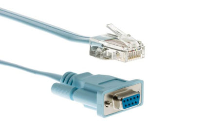 Picture of CablesAndKits Light Blue RS232 Cable, Rollover Pinout RJ45 to DB9, Compatible Cisco Console Cable DB9 for CAB-Console, 72-3383-01, CAB-1700-CON=, AIR-CONCAB1200= Lifetime Wty (6 ft)