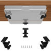 Picture of IFCASE 2 Tier Under Desk Laptop Mount, Double Decker Metal Under Desk Shelf Holder for Laptop, MacBook Pro, Keyboard with Anti-Scratch Silicone (Black)