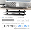 Picture of IFCASE 2 Tier Under Desk Laptop Mount, Double Decker Metal Under Desk Shelf Holder for Laptop, MacBook Pro, Keyboard with Anti-Scratch Silicone (Black)