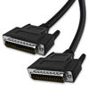 Picture of XANHAM DB25 25 Pin 9.8 Feet(3 Meter) Two Row Straight Through Serial Cable, Double Shielded(Metal Braiding&AL-foil), Male to Male, Black, SC920S09MM