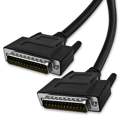 Picture of XANHAM DB25 25 Pin 9.8 Feet(3 Meter) Two Row Straight Through Serial Cable, Double Shielded(Metal Braiding&AL-foil), Male to Male, Black, SC920S09MM
