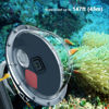 Picture of GEPULY Dome Port for GoPro Hero 8 Black, Dome Port Lens with Waterproof Housing Case, Trigger, Floating Hand Grip, Built-in Switchable Red Filter and 10x Macro Filter