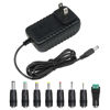Picture of Tugermoola 12V 1A AC Power Supply Adapter Cord with 8 Interchangeable DC Plugs for Security Camera CCTV, Router, LED Strip 12VDC Power Adapter OLA017