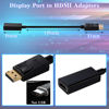 Picture of Chuangdi 20 Pack DisplayPort (DP) to HDMI Adapter Uni Directional DP to HDMI Display Cable Male to Female for Standard DP Port Computer Laptops 4K Transfer Projector Monitor TV Screen Converter