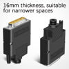 Picture of ANMBEST 5PCS DB25 Solderless Connector, RS232 D-SUB Serial to 25-pin Port 16mm Thinner Terminal Female Adapter Breakout Board with Case Long Bolts Nuts