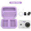 Picture of Canboc Hard Case for KODAK PIXPRO FZ55/ FZ45/ FZ43/ FZ53 16MP Digital Camera, Vlogging Camera Bag, Zipper Mesh Pocket fit Cable, SD Card, Purple (Case Only)