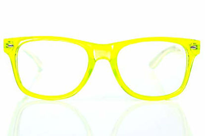 Picture of Transparent Green Spiral Diffraction Glasses - for Raves, Festivals and More