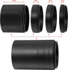 Picture of Alstar Astronomical T2-Extension Tube Kit for Cameras and eyepieces - Length 5mm 8mm 10mm 40mm - M42x0.75 on Both Sides