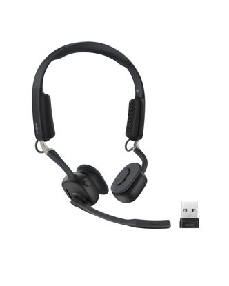 Picture of SHOKZ New OpenMeet UC - Open-Ear Bluetooth Computer Headset, Noise Cancelling Mic + Mute Button, USB-A Dongle Compatible with PC & Mac, Wireless Work Headphones, Customizable Fit, Smart App - C610 UC