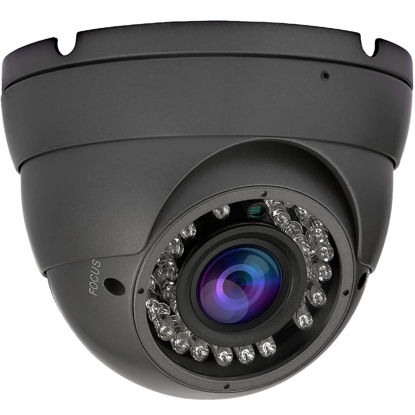 Picture of Anpviz Analog CCTV Camera HD 1080P 4-in-1 (TVI/AHD/CVI/960H CVBS) Security Dome Camera,2.8-12mm Varifocal Lens Video Surveillance,Weatherproof Metal Housing 36 IR-LEDs Day& Night Outdoor(Grey)