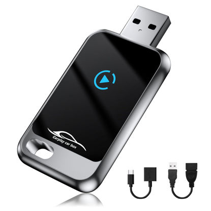 Picture of Wireless Carplay Adapter, 2 in 1 Wireless Car Play and Android Auto Adapter Convert Wired to Wireless Dongle for Apple Android,Plug and Play Stable Connect for iOS 10+ & Android 10+ for Car from 2016
