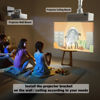 Picture of Perfectisan Projector Stand, Single Hole Hanging Height Adjustable Projector Ceiling/Wall Mount, Projector Shelf for Ceiling Wall Accessories - Aluminum Alloy Material, Load 33 lbs - Silver