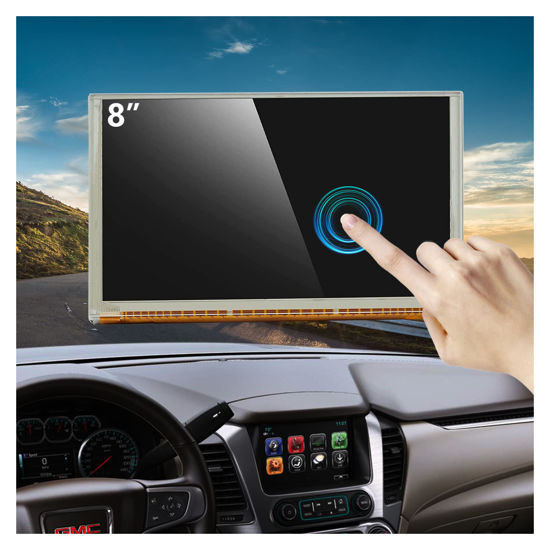 Picture of Fit GMC 8" Touch Screen - LCD Display Touch Screen New OEM Compatible with 2015-2018 Chevrolet Silverado Suburban Tahoe & GMC Yukon Sierra Replace DJ080PA-01A (Touch Screen with LCD)