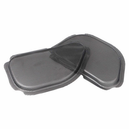 Picture of XMMT Black Metal Fairing Mesh Front Speaker Grills Cover Trim Replacement For Harley Road Glide FLTR 1998-2013