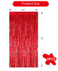 Picture of TONIFUL 3Pcs Red Streamers,Red Photo Booth Backdrop Metallic Streamers Red Foil Fringe Curtain for Birthday,Christmas,New Year,Bachelorette,Graduation,Grad Party Streamers Decor(9.9ft x 6.6ft)