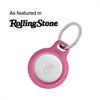 Picture of Belkin Apple AirTag Secure Holder with Key Ring - Durable, Scratch-Resistant Case with Open Face & Raised Edges - Protective AirTag Keychain Accessory for Keys, Pets, Luggage, & More - Pink