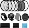 Picture of 77mm Lens Filter Accessories Kit:UV CPL Adjustable ND Filter(ND2-ND400),Macro Close up Filter Set(+1,+2,+4,+10),Lens Hood,3 in 1 Grey Card for Canon Nikon Sony Pentax Olympus Fuji DSRL Camera