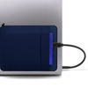Picture of Afterplug 2-Pocket Adhesive Pouch for Laptop, Compatible with External 2.5" HDD, SSD, Magic Mouse, USB Cable and More - Blue