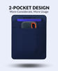 Picture of Afterplug 2-Pocket Adhesive Pouch for Laptop, Compatible with External 2.5" HDD, SSD, Magic Mouse, USB Cable and More - Blue
