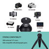 Picture of Mini Camera Tripod with Phone Holder & GoPro Mount,360° Ball Head Extendable Small Selfie Stick Tabletop Tripod Manfrotto Tripod for DSLR Camera,Gopro,Webcam,iPhone,Webcam Portable Cellphone Stand