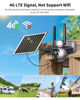 Picture of LIWAN 4G LTE Cellular Security Camera Wireless Outdoor, Solar No WiFi Security Camera, 360° Full Cover, 2K Color Night Vision, 2 Way Talk, PIR Motion Sensor, Built-in SIM Card, 2 Pack