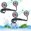 Picture of VAGAU Portable Cooling Neck Fan, Rechargeable USB Personal Neck Fan with Colorful LED lights, 360° Rotation, Wearable Neck Fan Air Conditioner for Office Travel Sport, 3 Adjustable Speeds（2 Pack）
