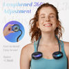 Picture of VAGAU Portable Cooling Neck Fan, Rechargeable USB Personal Neck Fan with Colorful LED lights, 360° Rotation, Wearable Neck Fan Air Conditioner for Office Travel Sport, 3 Adjustable Speeds（2 Pack）