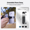 Picture of NEEWER Bluetooth Side Handle Shutter Release with 2.2"-3.2"/55-82mm 360° Phone Clamp & SSD Holder, Cold Shoes, 100mAh Rechargeable Battery for iPhone 16 15 Pro Max Plus Samsung T5/T7/T9 SSD, PA028E